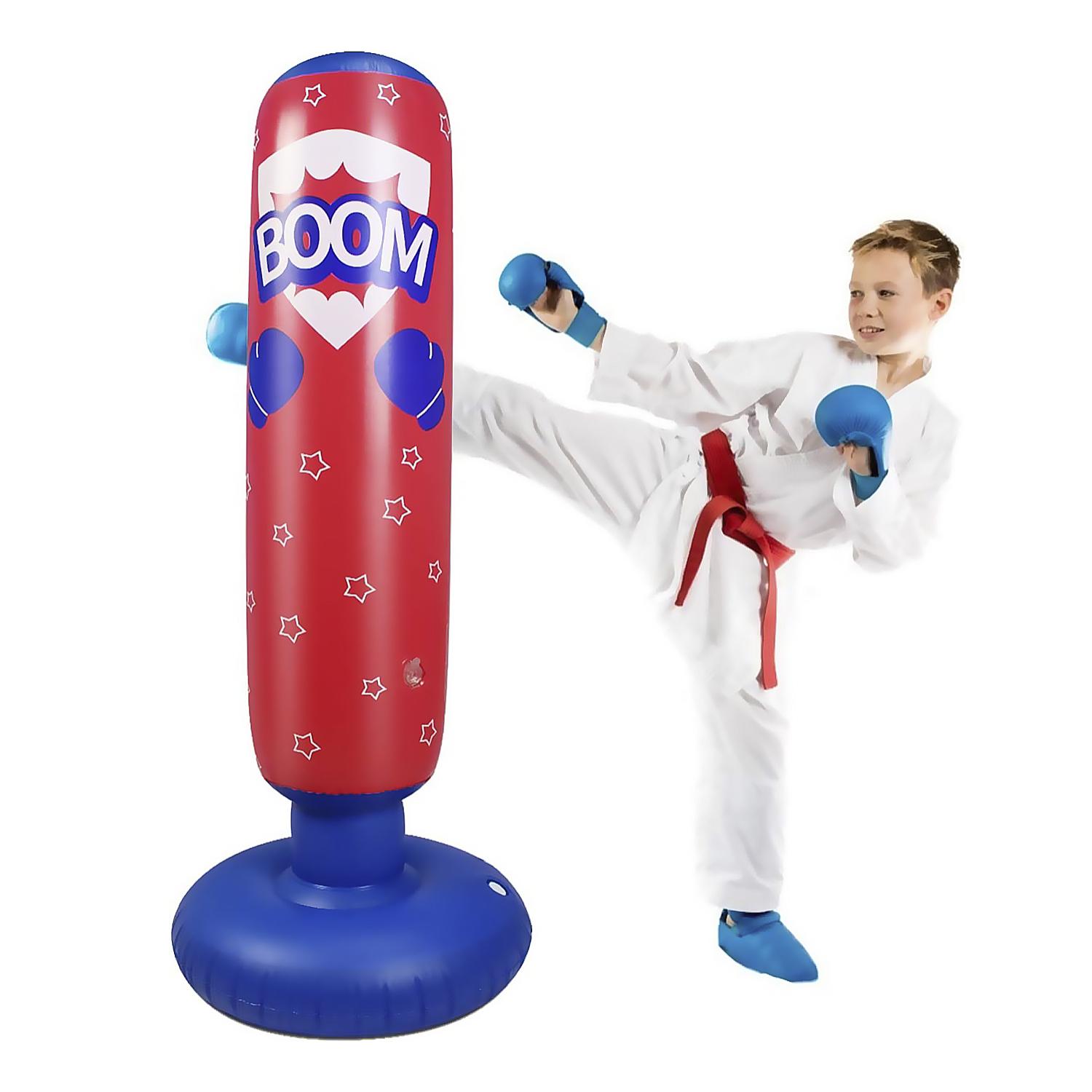 Punching ball gonfiabile, pratica karate, boxe. 125 cm.