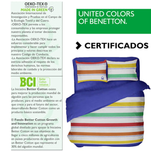 Set 3 piezas funda nórdica + 2 fundas de almohada, benetton