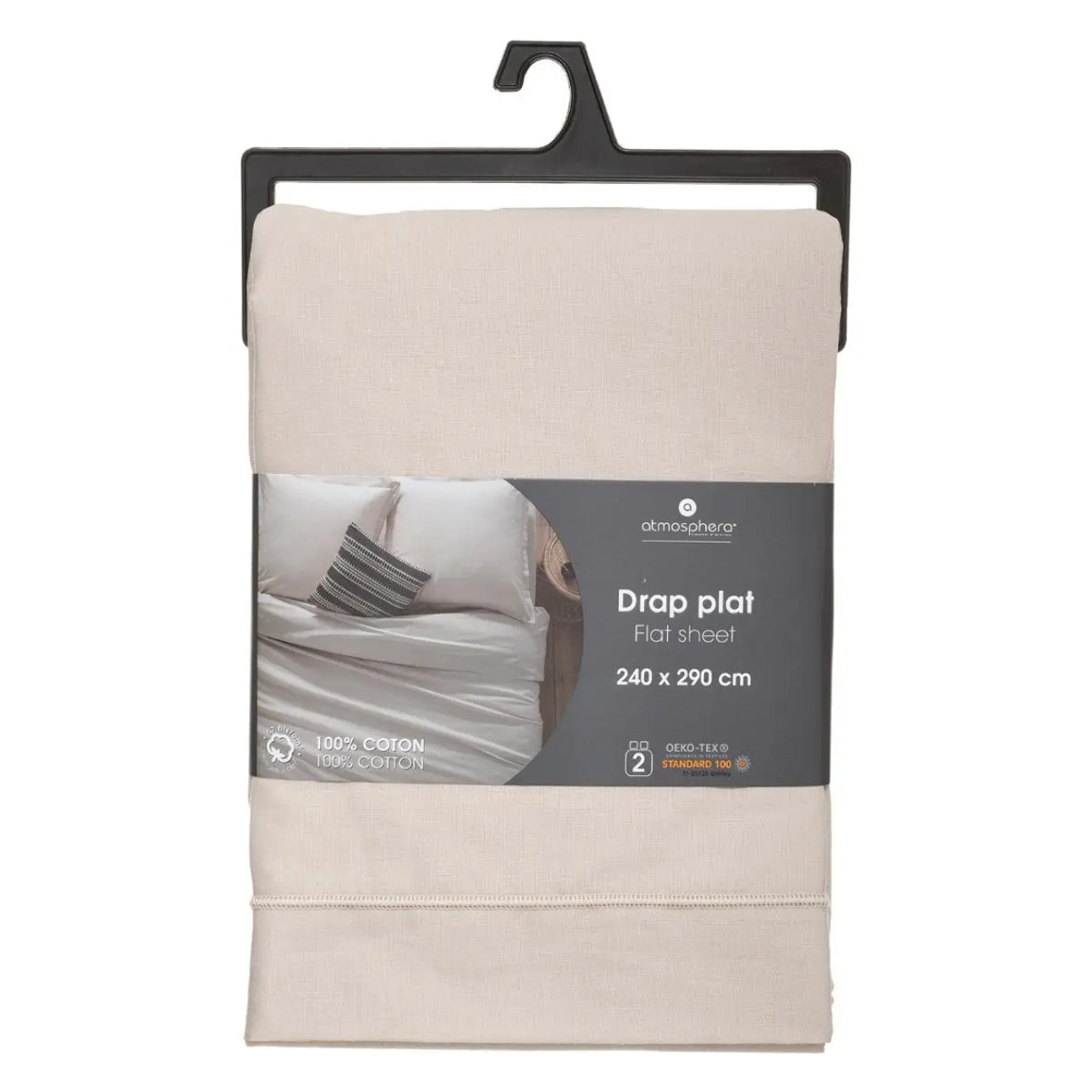 Drap en coton - lin 240x290 cm