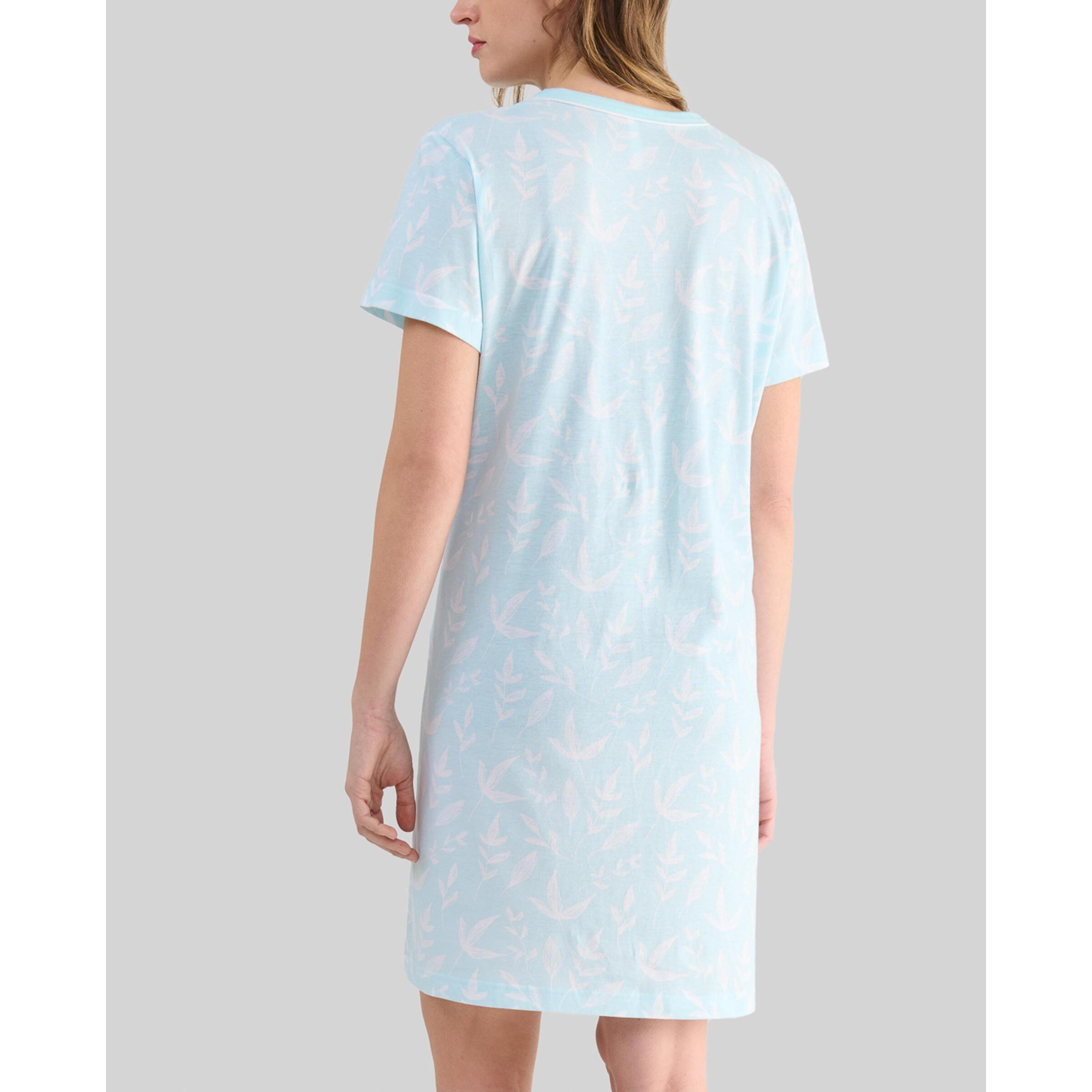 Camisón corto mujer hojas suave