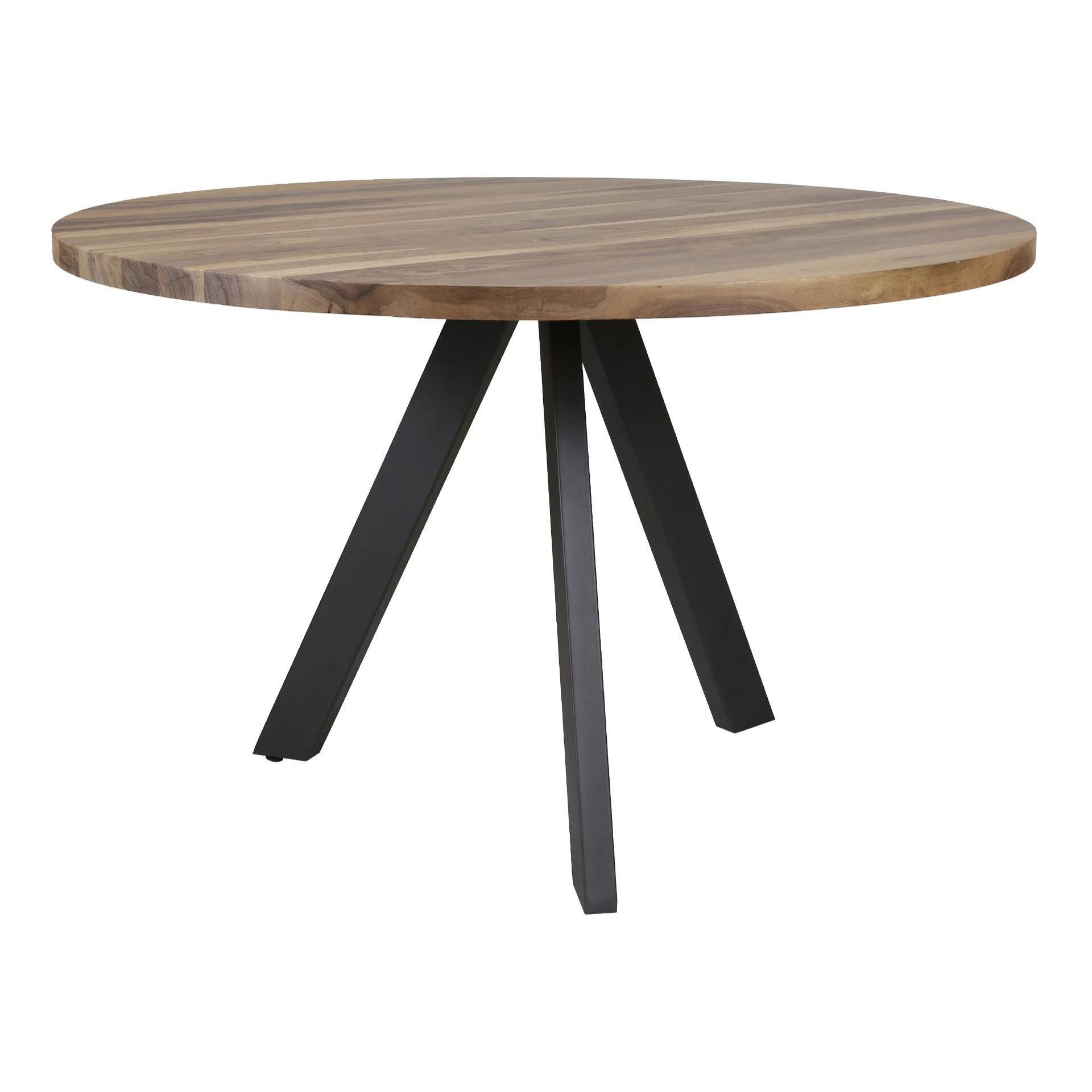 Table à manger ronde en bois D 120 cm HALIFAX