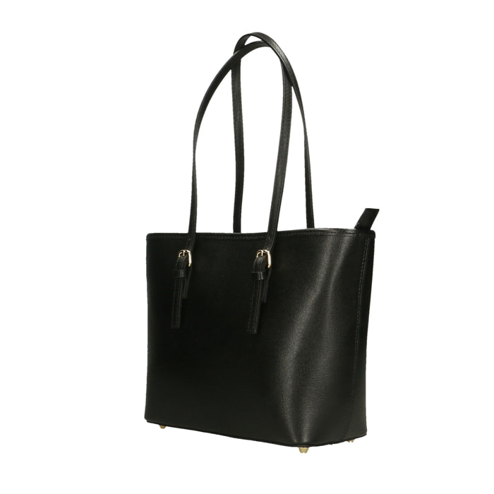 Borsa a spalla da donna - Modello Chantal - Vera pelle - 26.0 x 23.0 x 12.0 cm