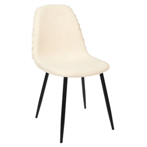 Chaise Mora Pieds Metal Noir - Lot de 4
