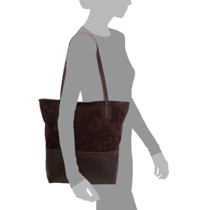 Bellino Borsa Tote Donna. Pelle autentica in Camoscio e Dollaro.