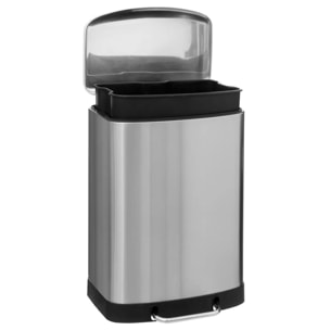 Poubelle à pédale métal 50L "Ariane" inox