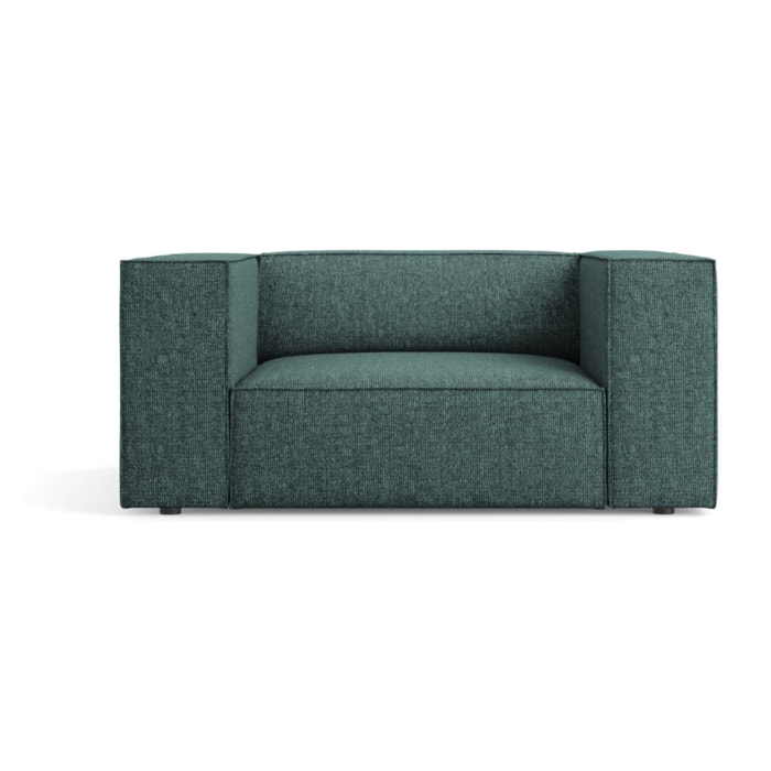 Fauteuil "Arendal" en chenille pétrole
