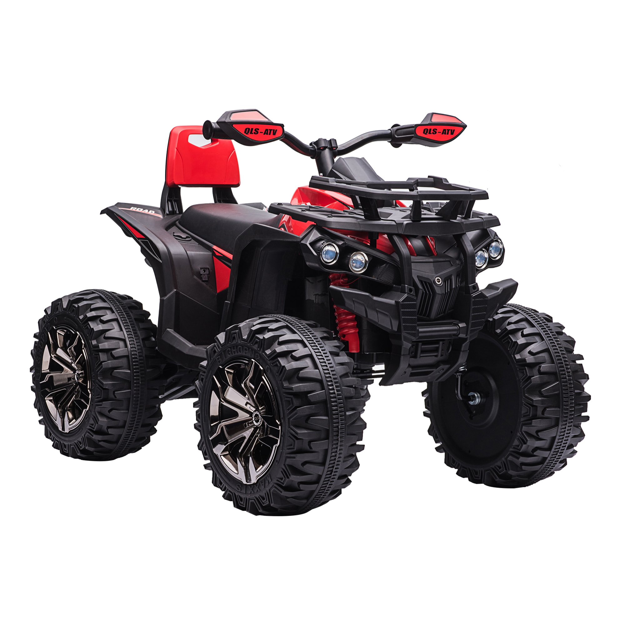 Quad Eléctrico Niños +3 Años 12V con Faros Música Suspensión Retroceso Rojo