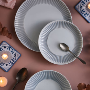 Set di 6 piatti fondi grigi 20 cm - Cottage - Luminarc