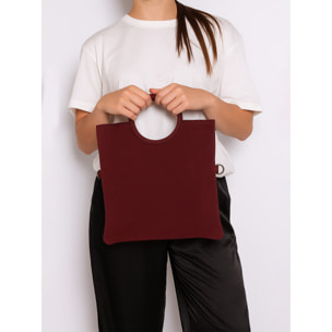 Borsa a mano da donna Made in Italy - Modello Zelia - Pelle scamosciata - 29.0 x 30.0 x 1.0 cm