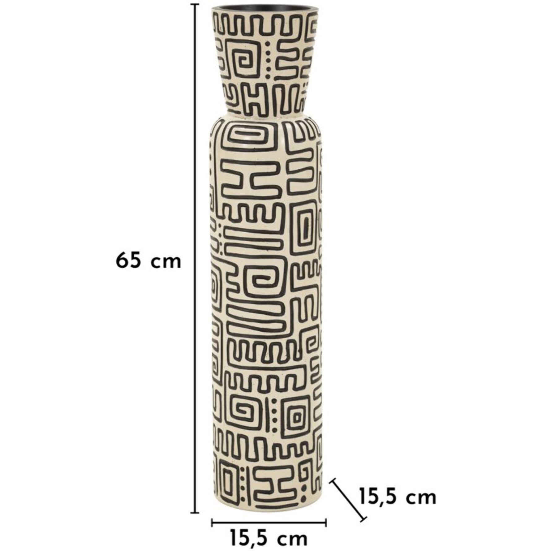 VASO RESINA NAIROBI CM Ø 15,5X65 (APERTURA CM Ø 11,5)