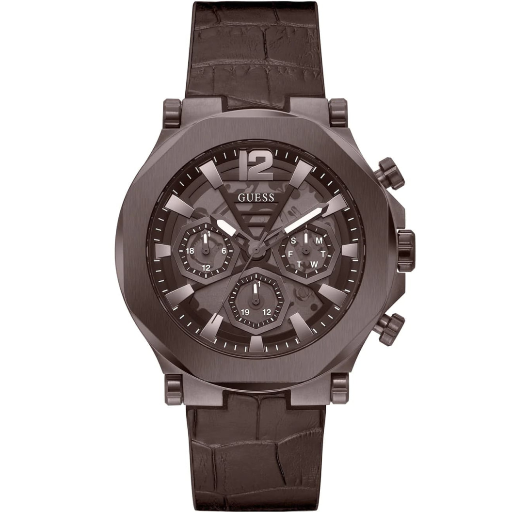 Reloj Guess GW0492G2 Hombre Analogico Cuarzo con Correa de Piel de vaca