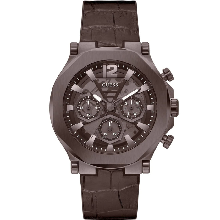 Reloj Guess GW0492G2 Hombre Analogico Cuarzo con Correa de Piel de vaca