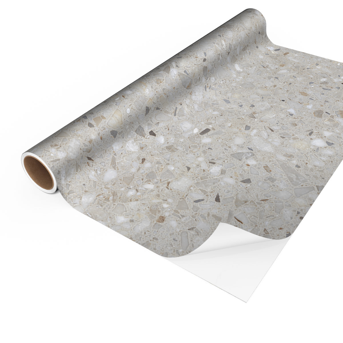 Sticker crédence adhésive - TERRAZZO GRIS BLANC - 60x200cm