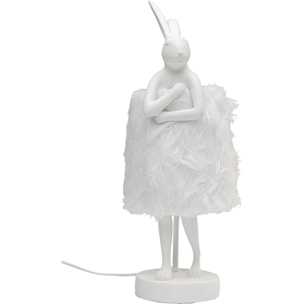 Lampe Animal lapin Fluff blanc 50cm Kare Design