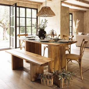 Déco à poser "Lourmarin" métal roseau noir H32cm