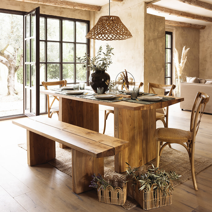 Déco à poser "Lourmarin" métal roseau noir H32cm