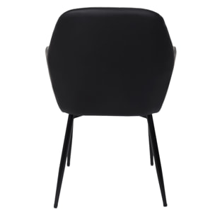 Fauteuil Memphis Gris Et Noir - Lot De 2