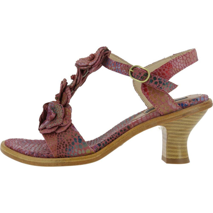 Sandalias con tacón S982 FANTASY FLORAL ROSE / NEGREDA color Floral rose