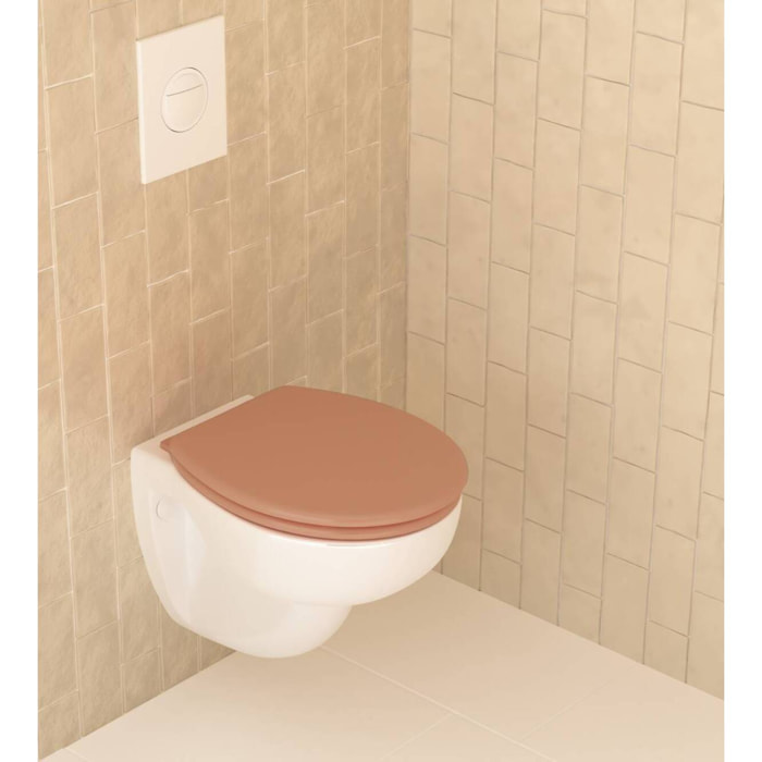 Abattant WC Colorama 36x48cm rose