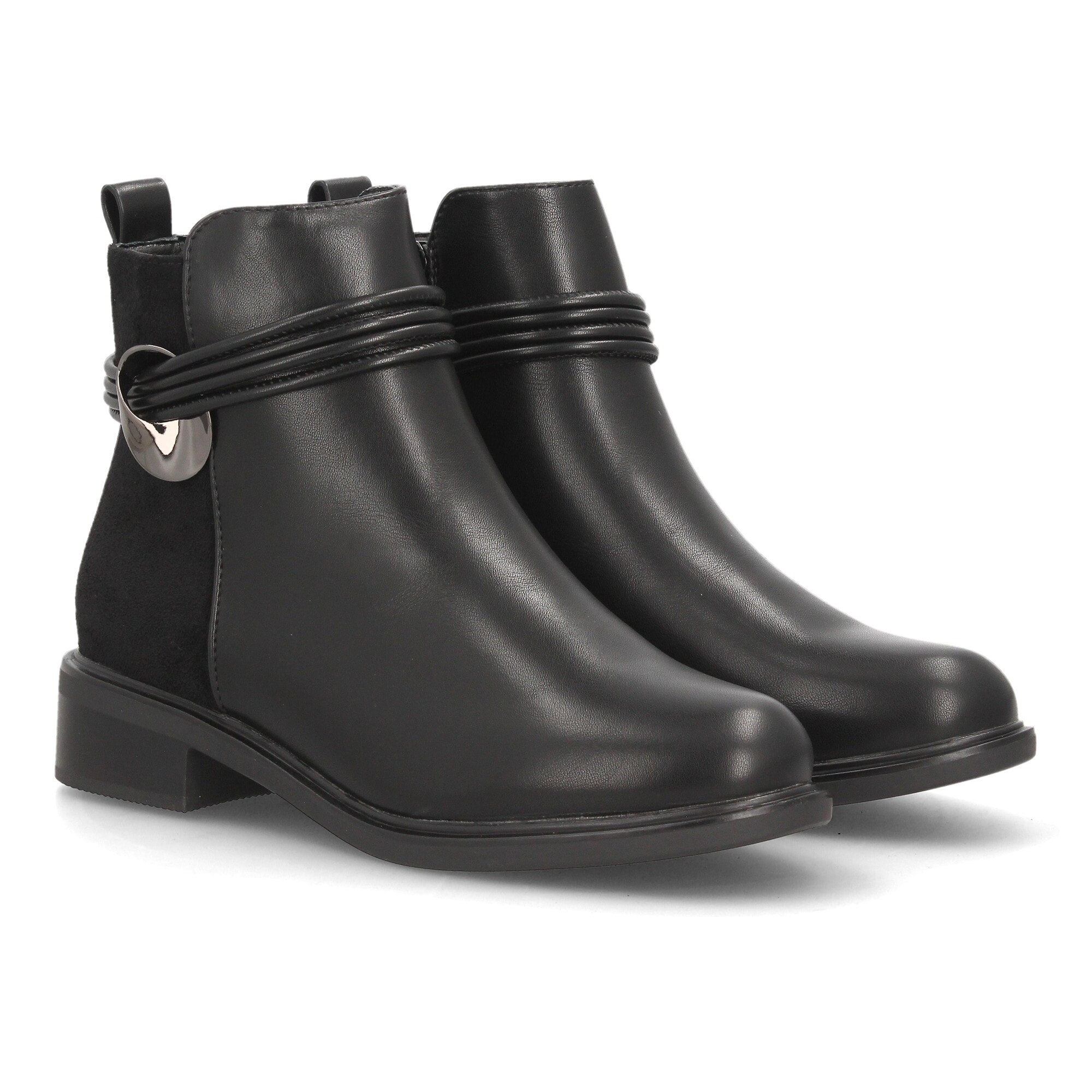Botines mujer con tiras decorativas para mujer.