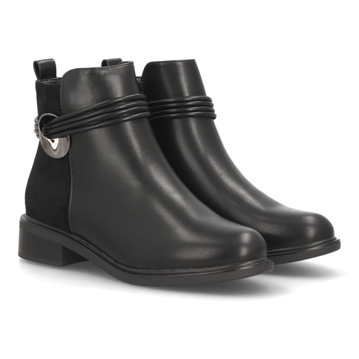 Botines mujer con tiras decorativas para mujer.