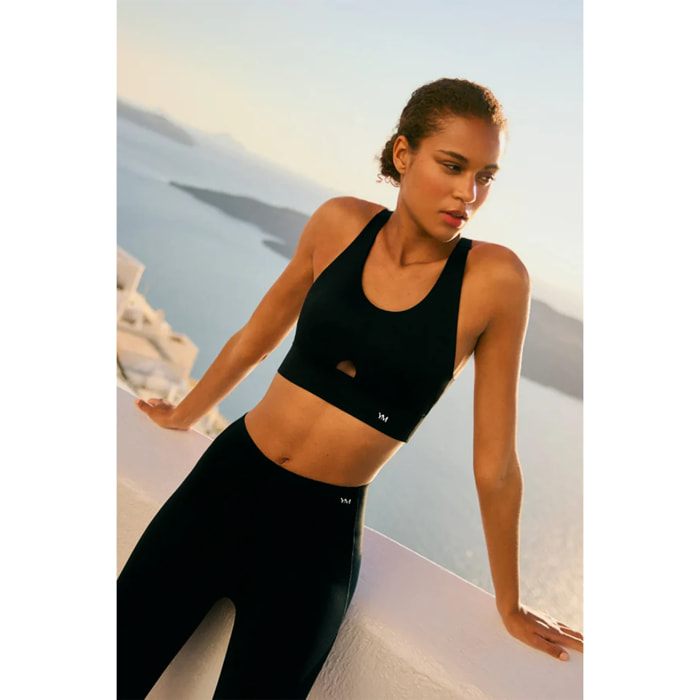 Reggiseno sportivo compressivo nero
