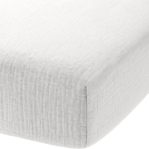 Drap housse - bonnet:30cm - 100% gaze de coton chantilly