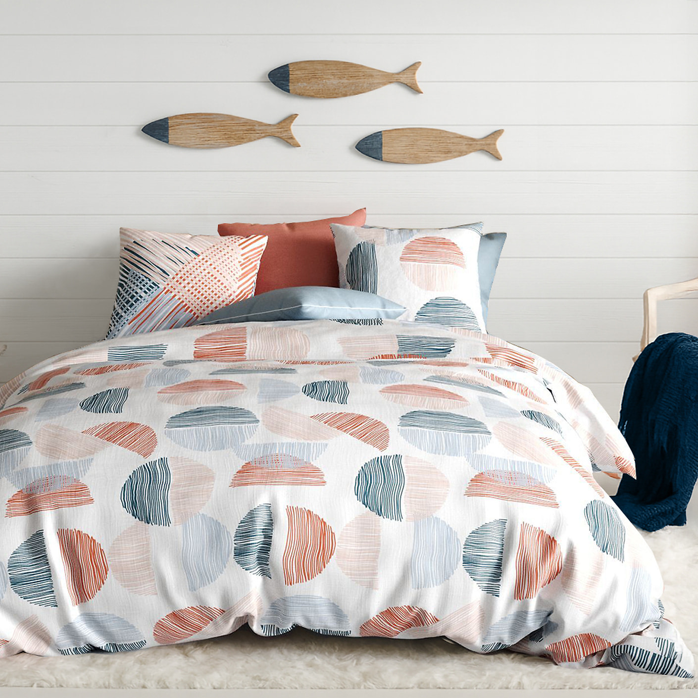 Parure de couette 3pcs en coton Halley