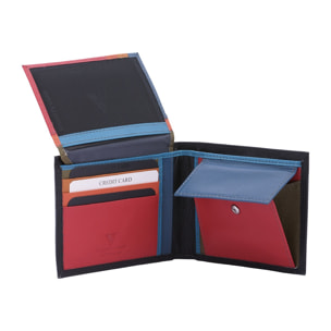 Portafoglio uomo in vera pelle - Modello False - Casual - 10.0 x 12.0 x 3.0 cm