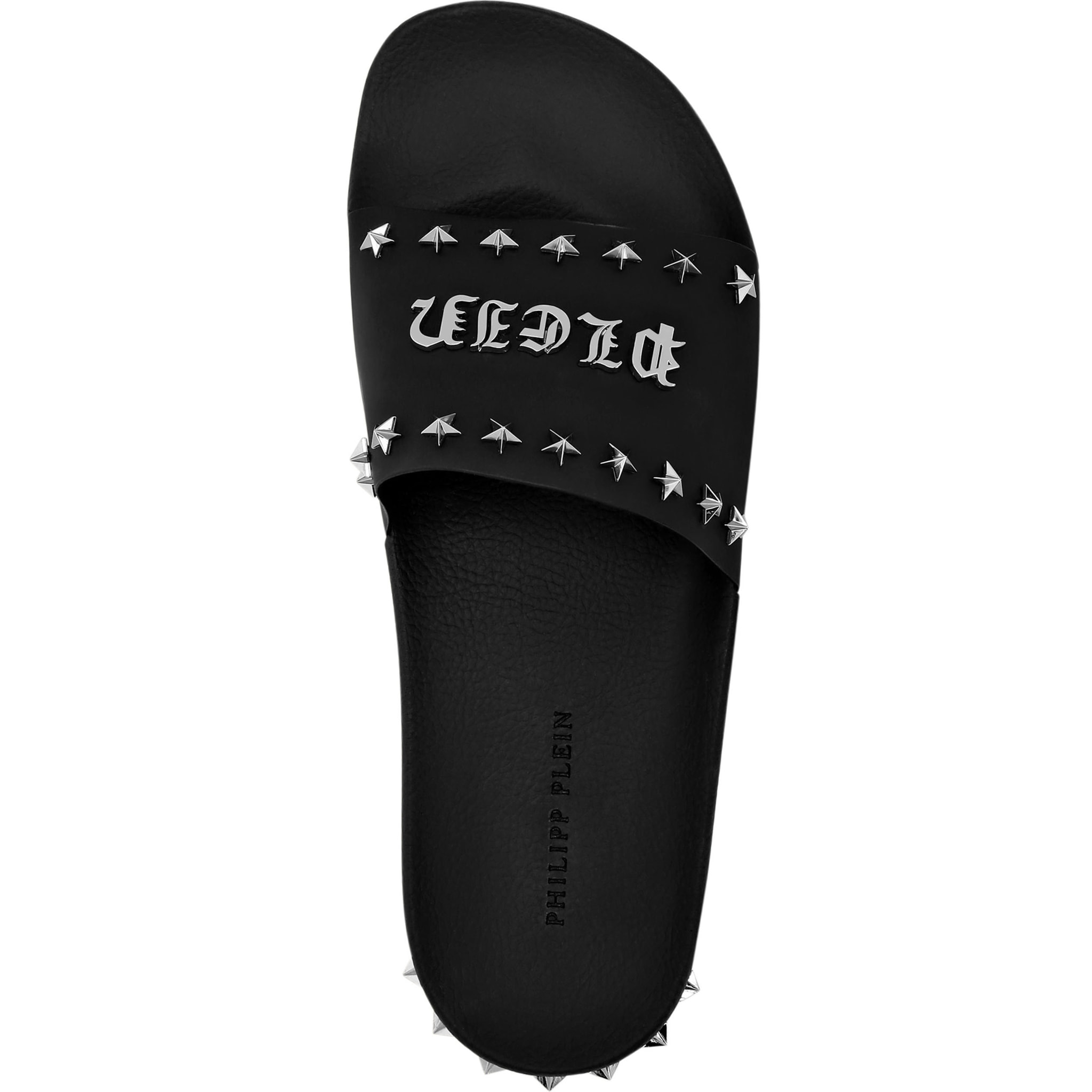 PHILIPP PLEIN Flat Gummy Sandals GOTHIC PLEIN