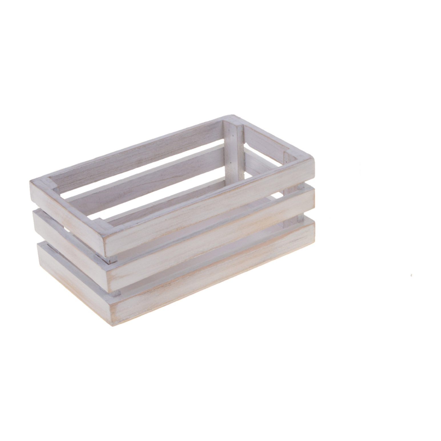 Cassetta Di Legno. Larghezza 15,5 Cm - Pezzi 6 - 15,5X7X10cm - Colore: Bianco - Bianchi Dino - Articoli In Legno Cassette