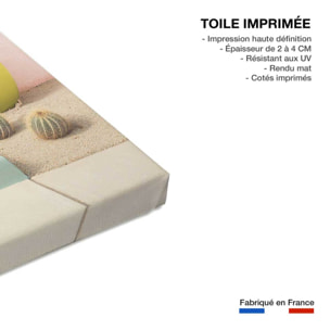 Tableau pour decoration porte bleue palm springs  Toile imprimée