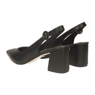 Décolleté sling back Donna Tata Italia Nero