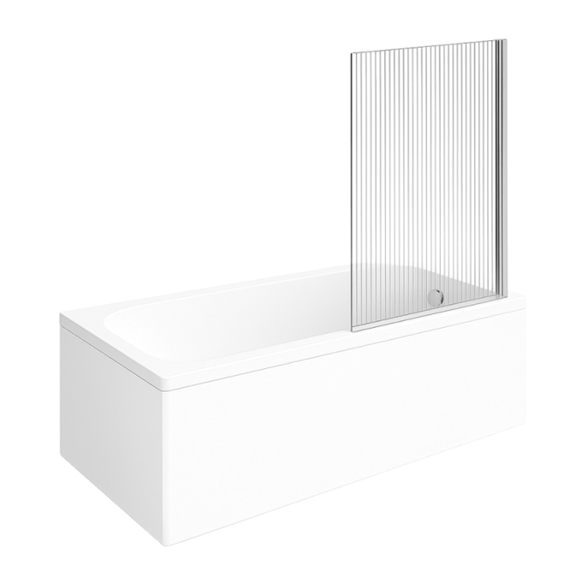 Baignoire droite VILLEROY & BOCH Architectura acrylique 170 x 75 cm  + Pare bain droite AURYS Raywall chromé
