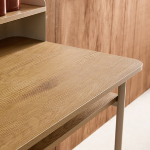 Bureau métal et décor bois 3 niches MOLTO