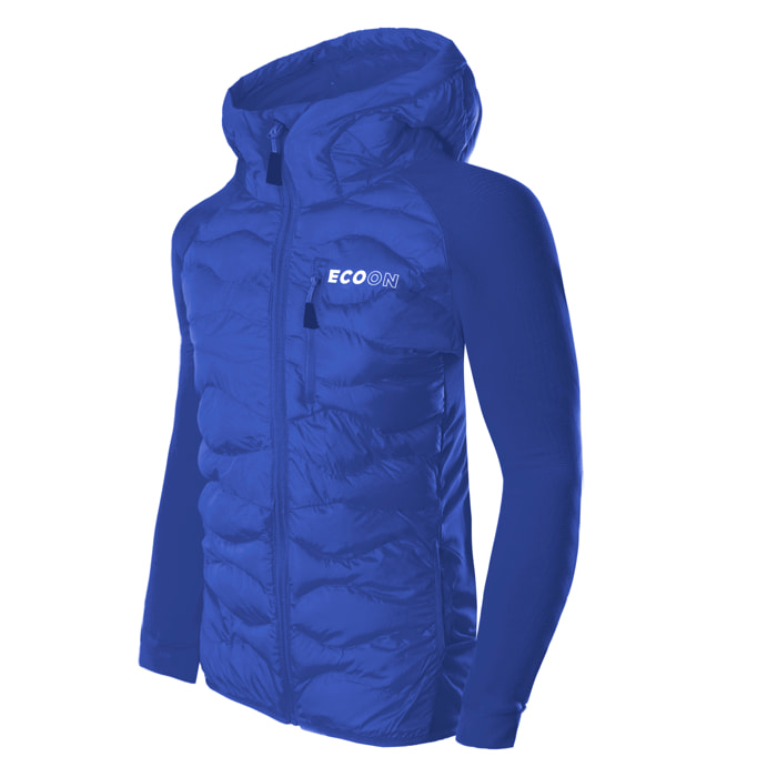 Chaqueta ECOActive Hybrid Insulated Jacket with cap dela marca ECOON - Azul Cielo