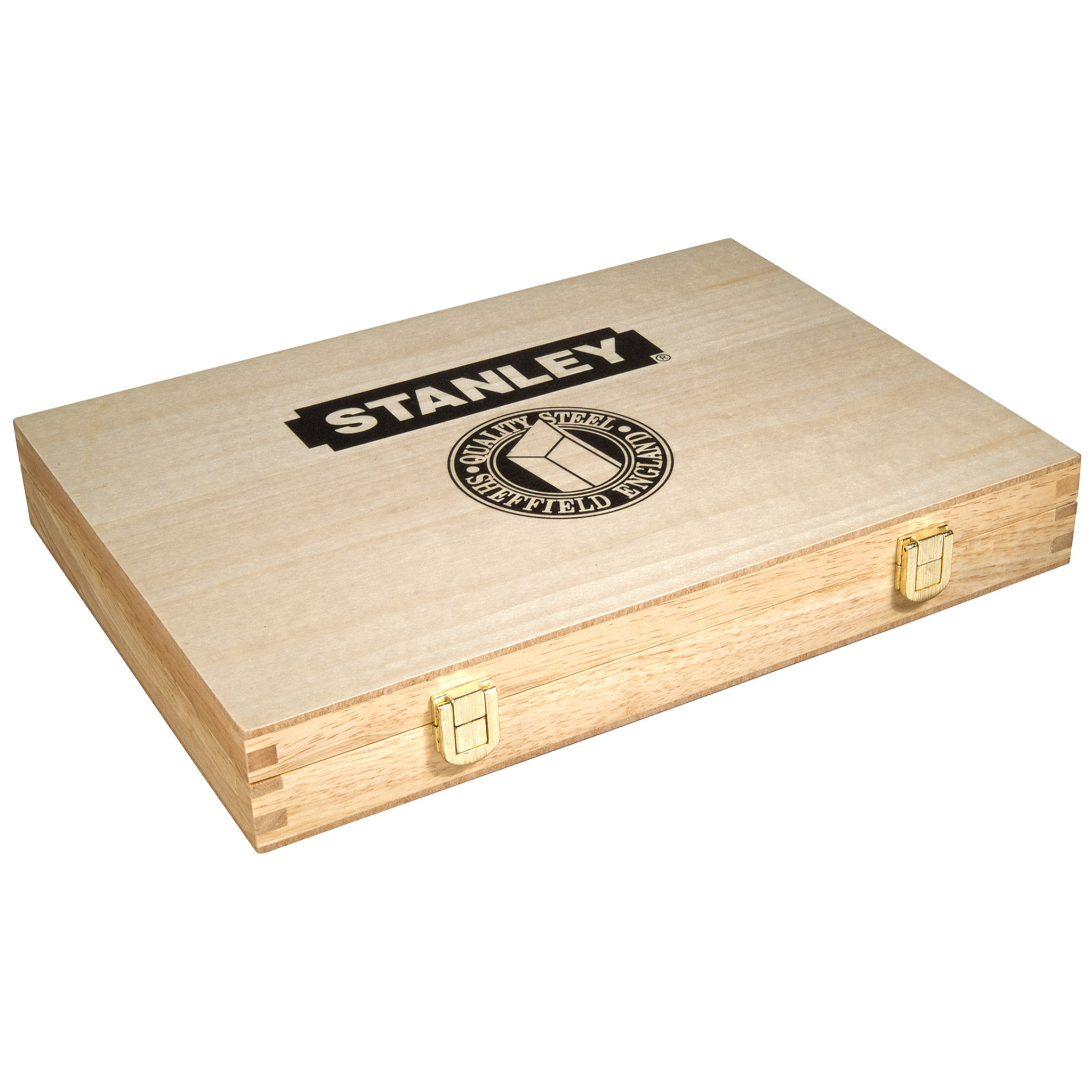 Coffret ciseaux à bois manche en bois dans son coffret, 5 pièces