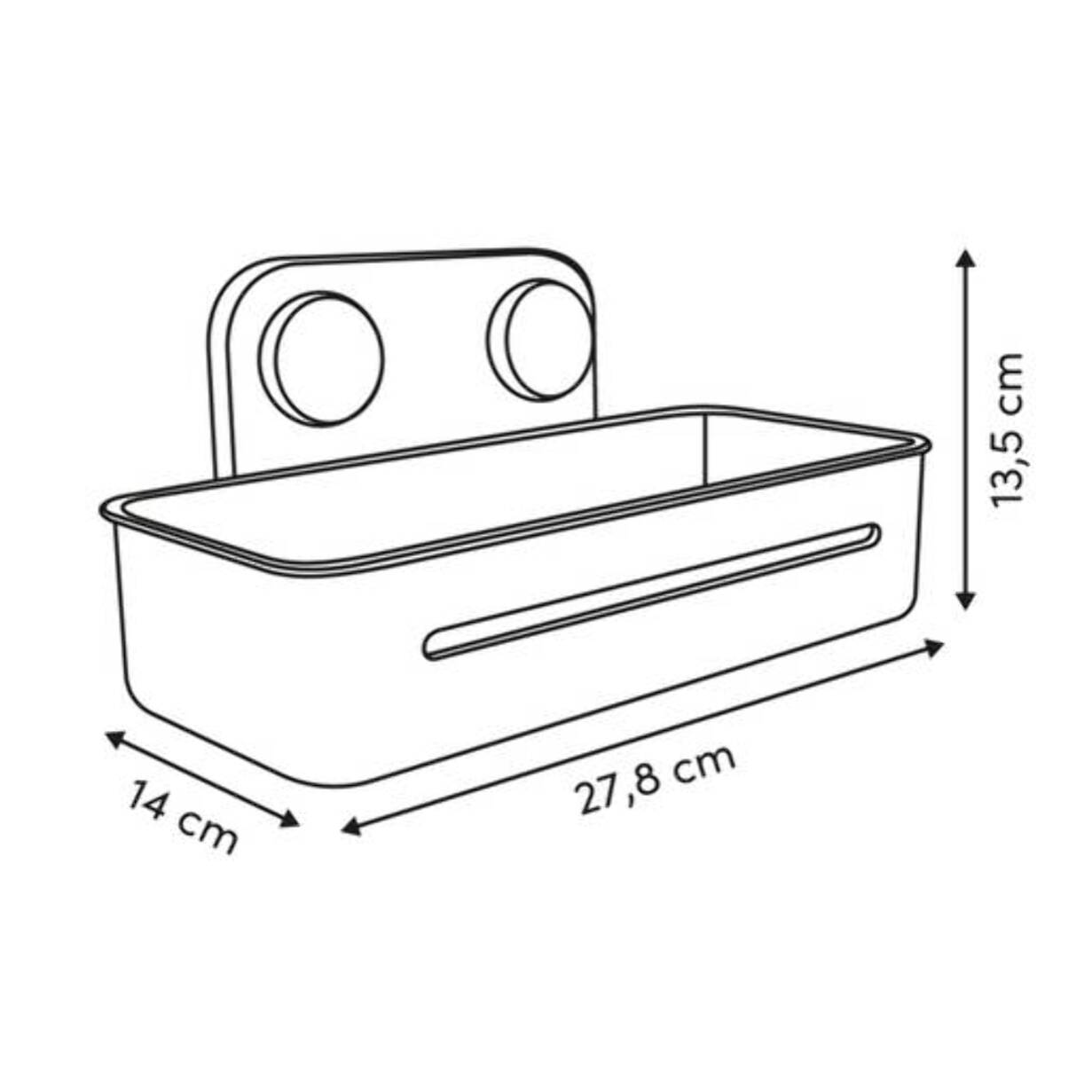 Étagère de douche rectangulaire 1 niveau Easibath beige