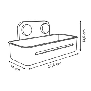 Étagère de douche rectangulaire 1 niveau Easibath beige