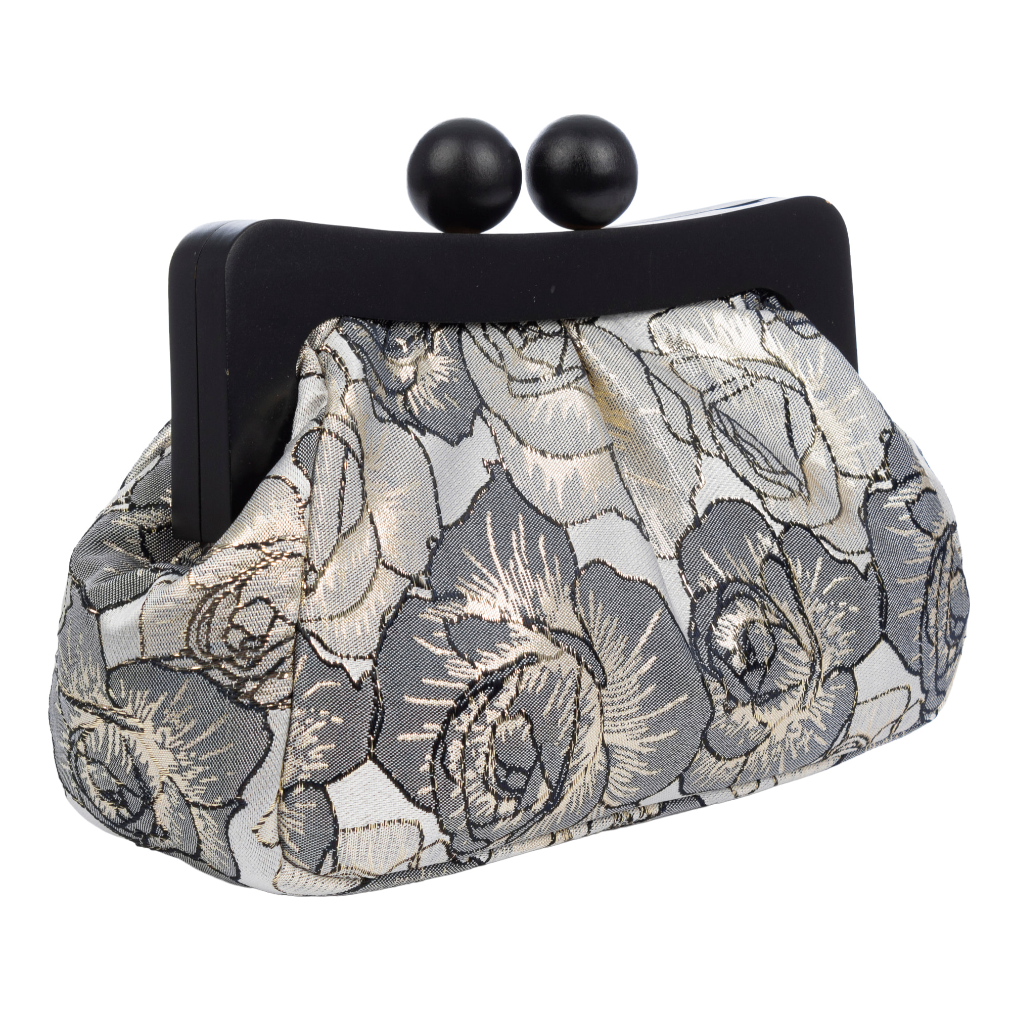Bormida Bolso bandolera Mujer. Fabricado en madera y tela con diseños florales.