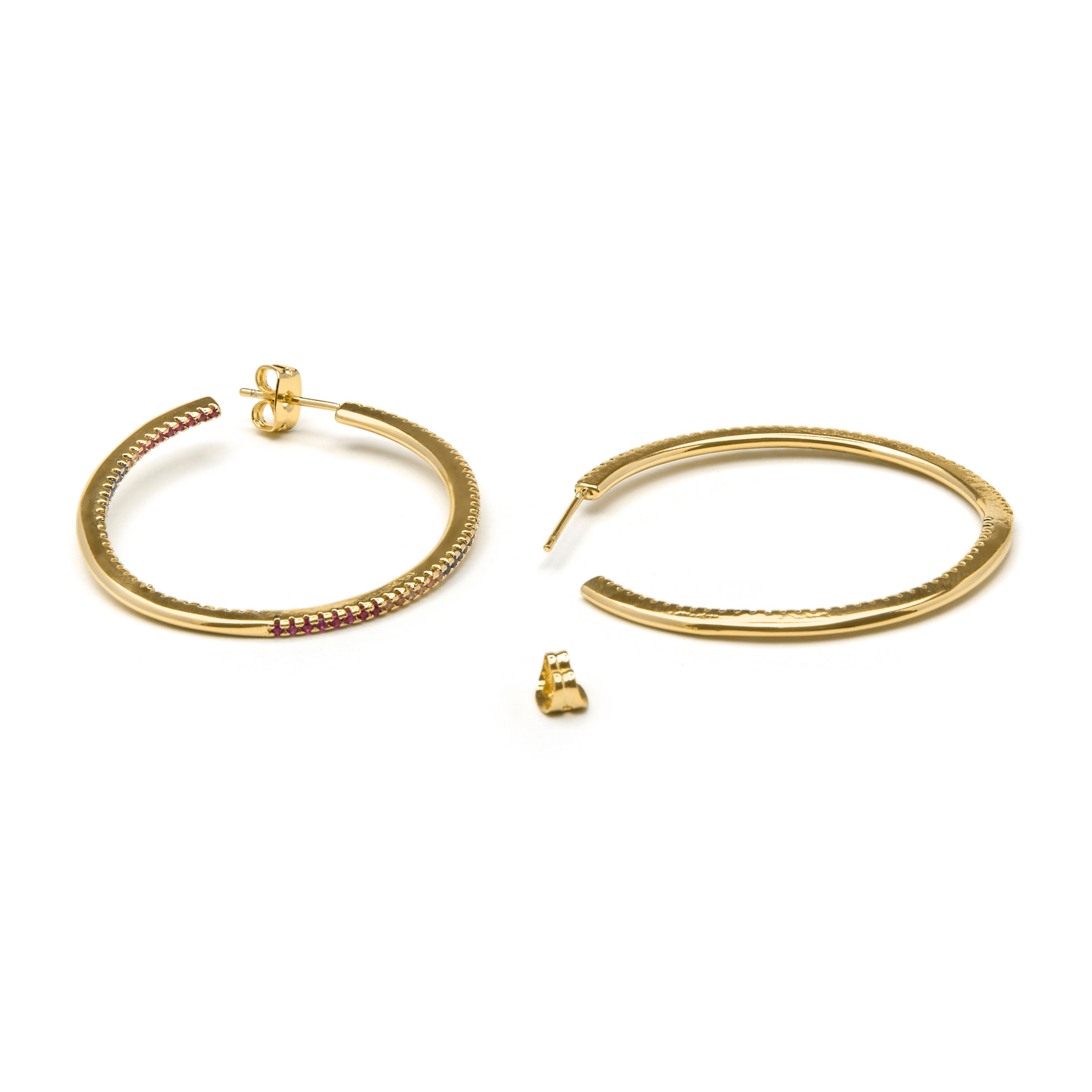 Pendientes con Circonita Brillante acabado oro 18k