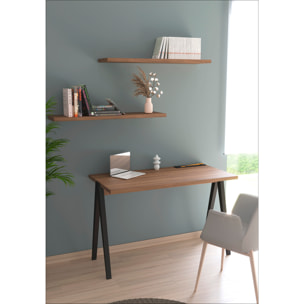 Escritorio Colmar nogal y negro 78x107x49 cm