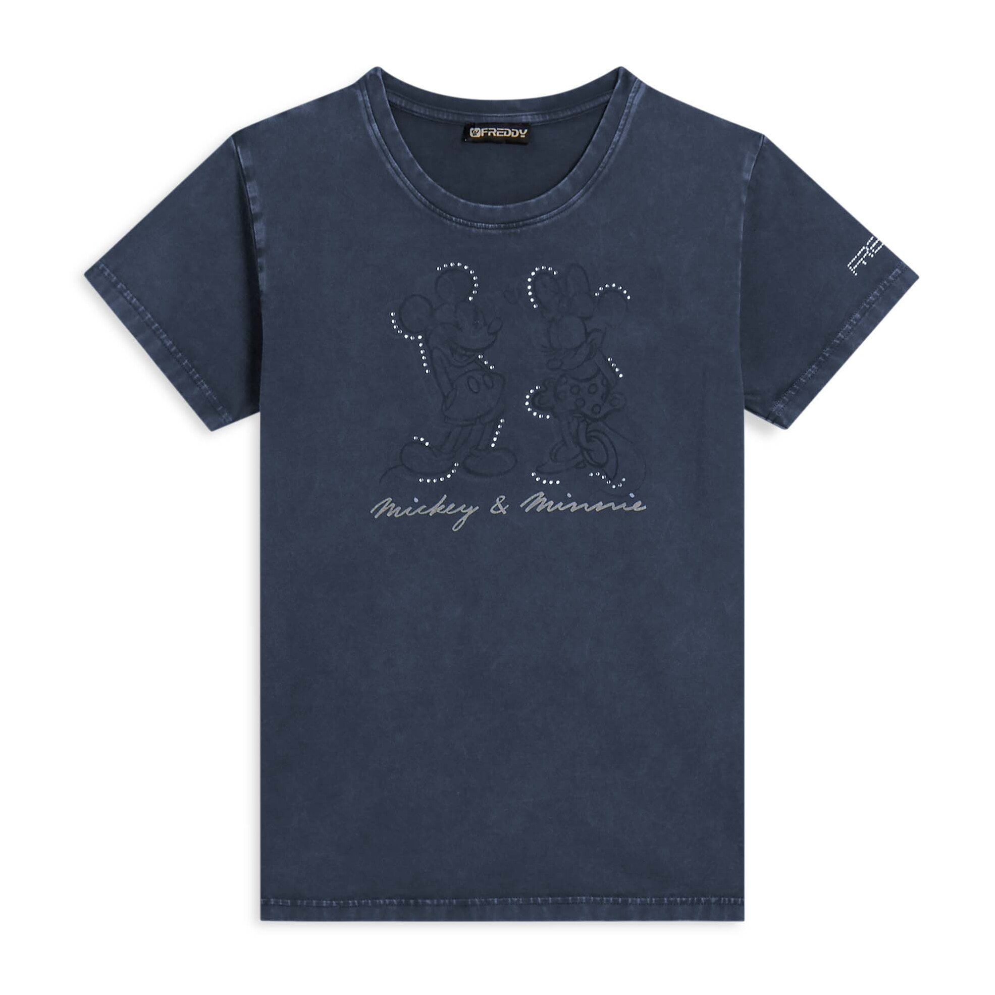 T-shirt da donna con stampa Disney e strass