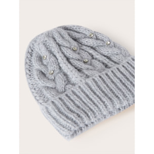 Motivi - Set sciarpa e berretto con pietre crystal - Grigio