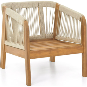 Lot de 2 fauteuils de jardin en bois FSC - SYMI