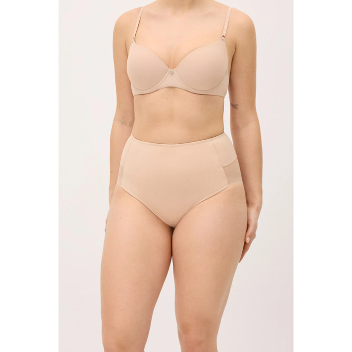 Slip vita alta donna Beige