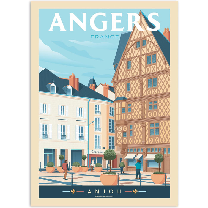 Affiche - Angers - Olahoop Travel Posters