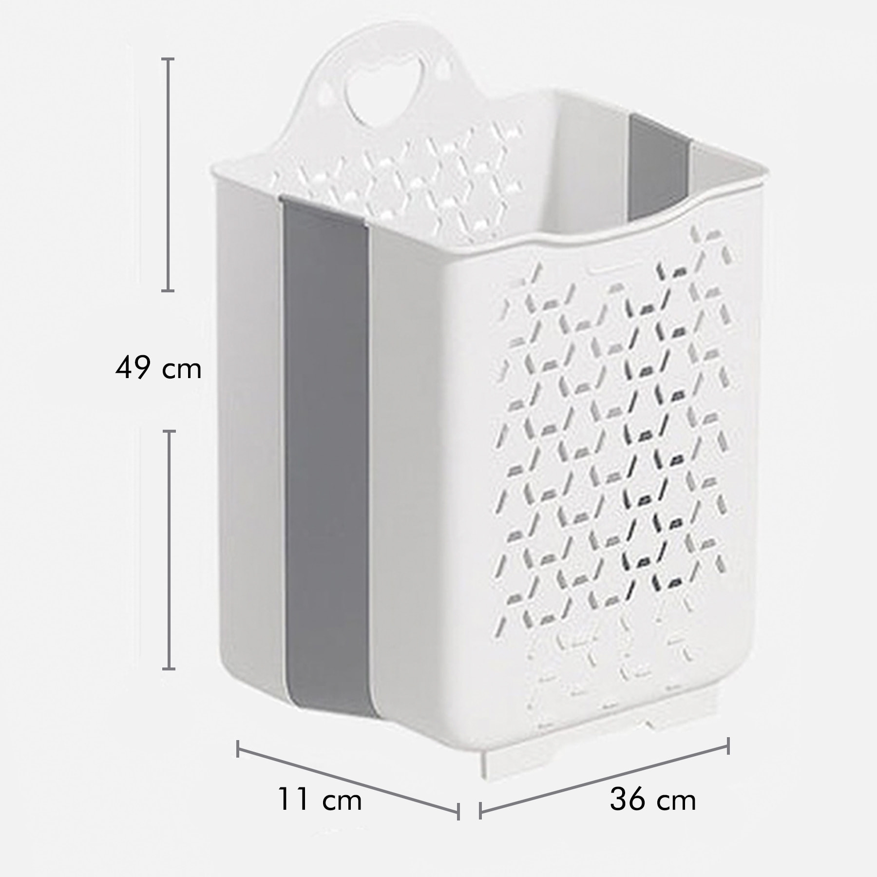 Cesto de ropa colgante plegable con asa de transporte, 2 paquetes