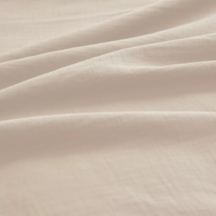 Drap housse b30 gaze de coton lavé uni blanc Malia neige