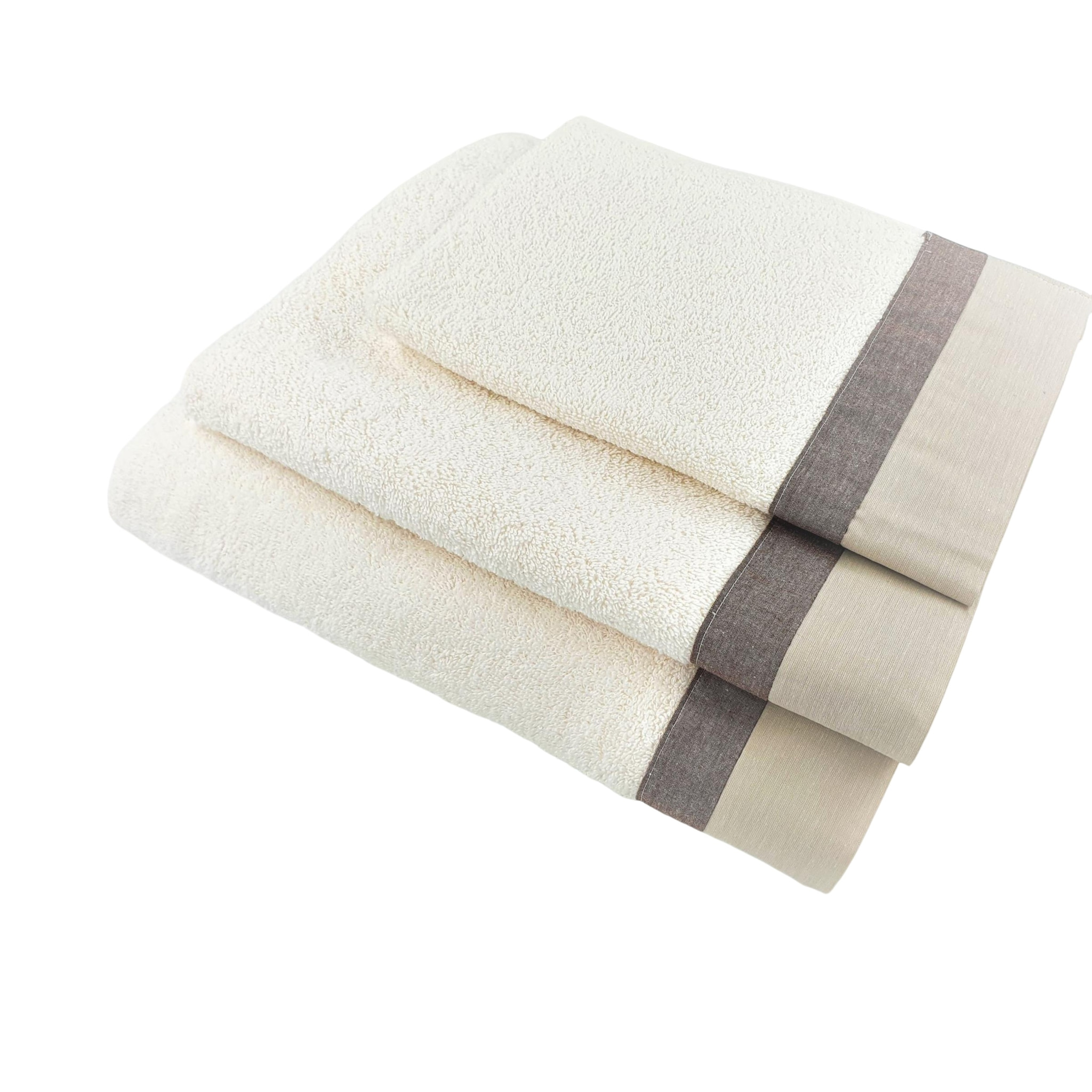 Set Spugna VARAZZE 3 Pezzi: Viso+Ospite+Telo Bagno - 450 gr/m² - 100% Puro Cotone